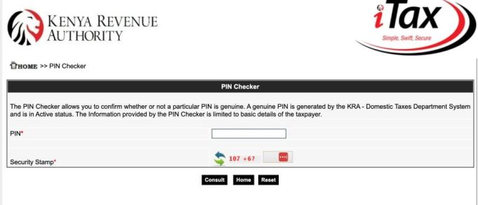 kra pin checker using id number kenya