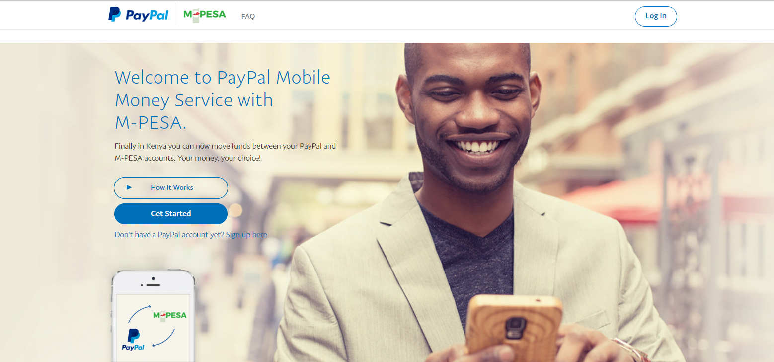 How do I log into PayPal with M-Pesa?
