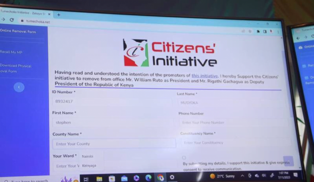 How to Sign Tumechoka Citizen Initiative by Raila Odinga