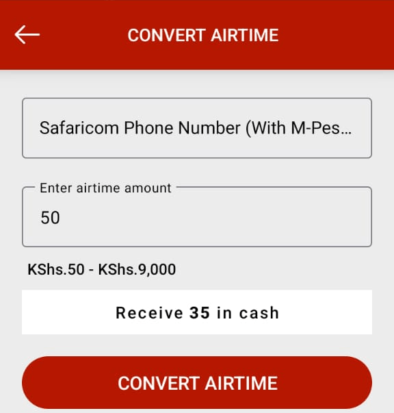 converting safaricom airtime to mpesa money