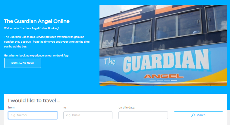 Guardian Angel buses website